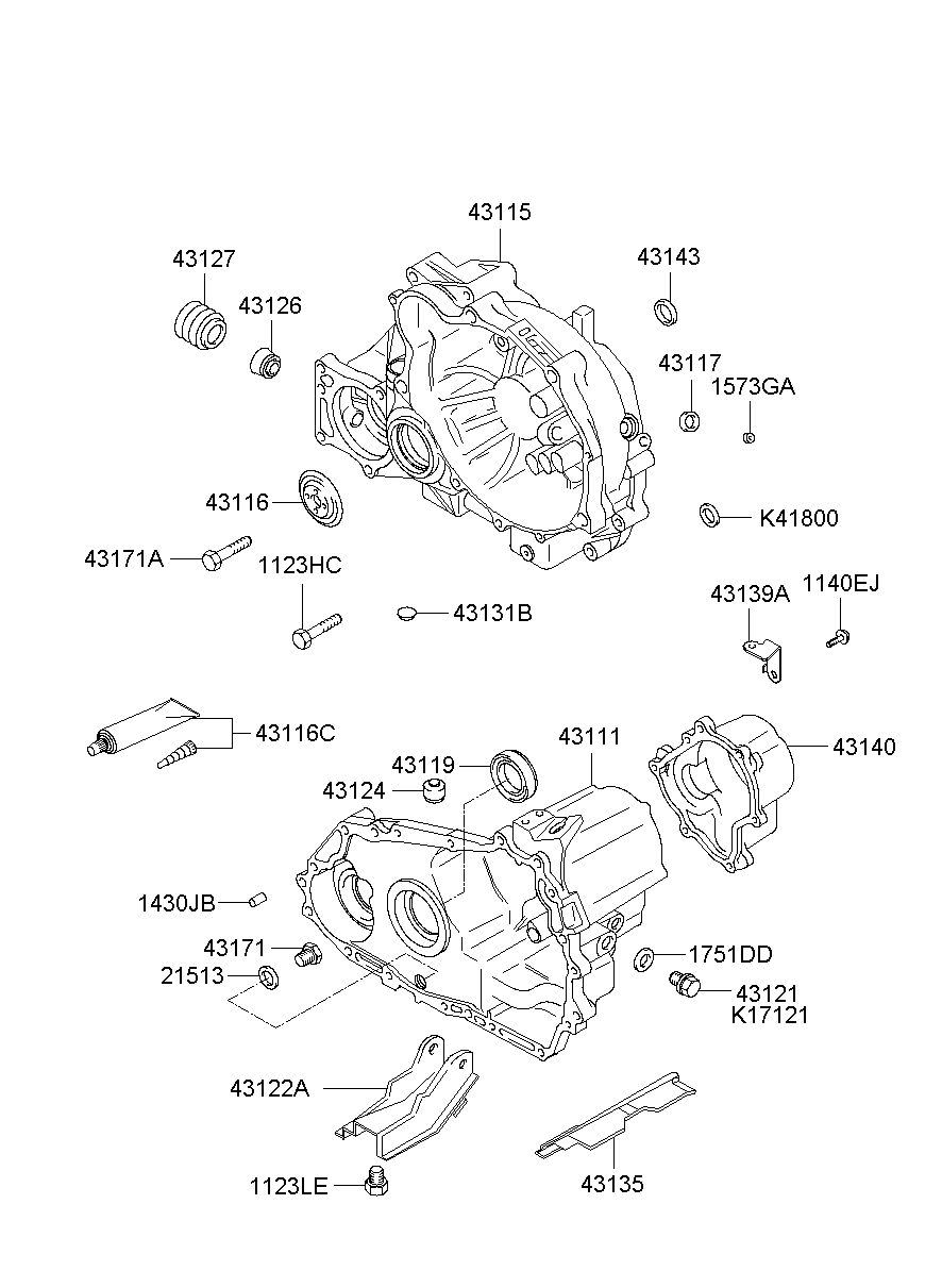 HYUNDAI (HS), ATOZ 98, BOOT-CONTROL SHAFT, 4312702001 (43127-02001)