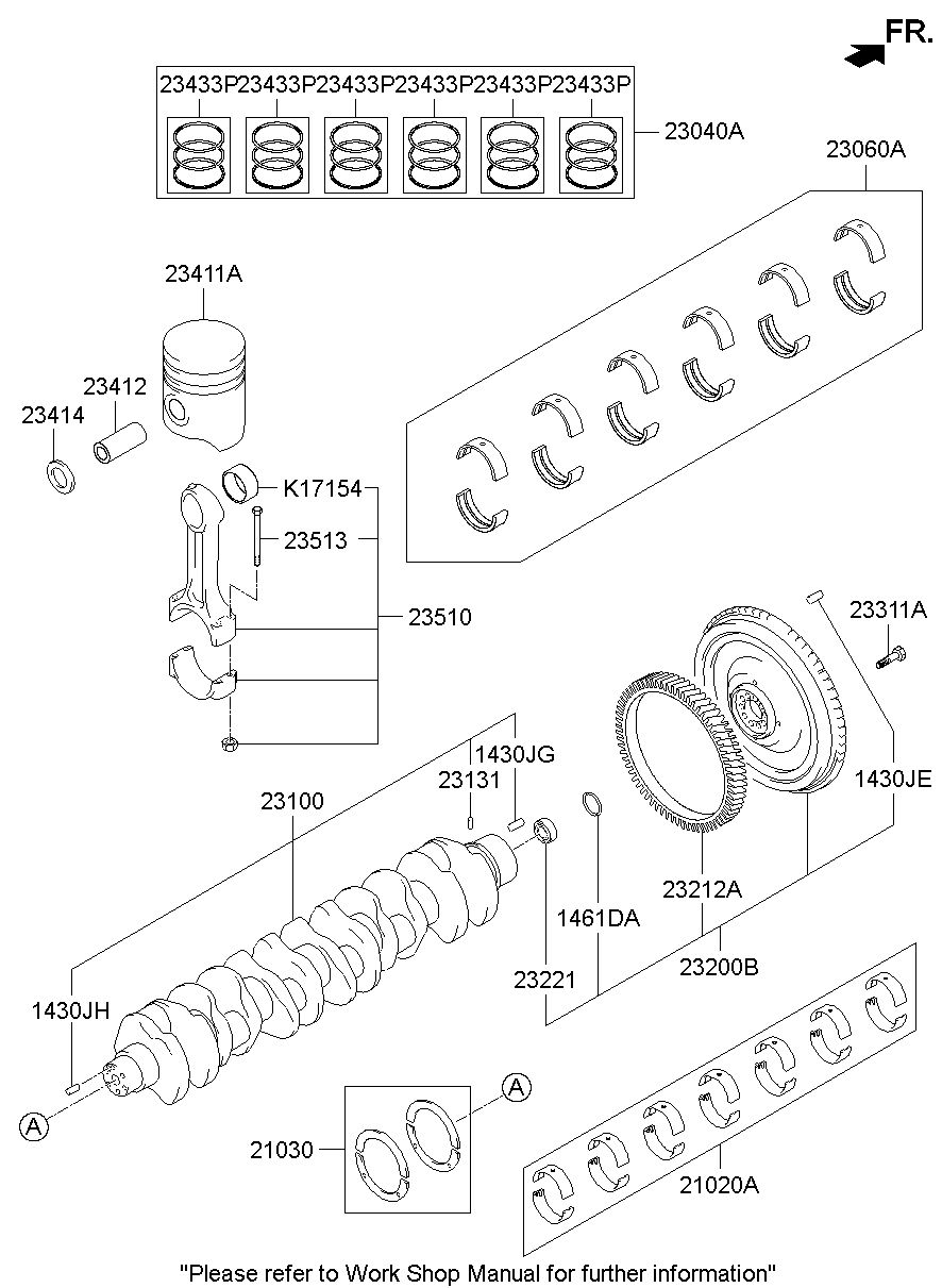 HYUNDAI (HT), UNIVERSE SPACE 09, BEARING SET-CRANKSHAFT