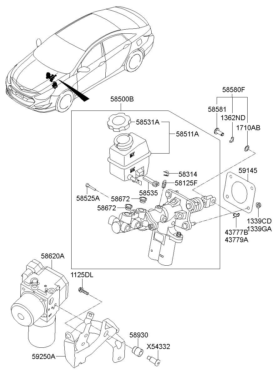 HYUNDAI (HS), YF SONATA HYBRID 11, HYDRAULIC POWER UNIT ASSY