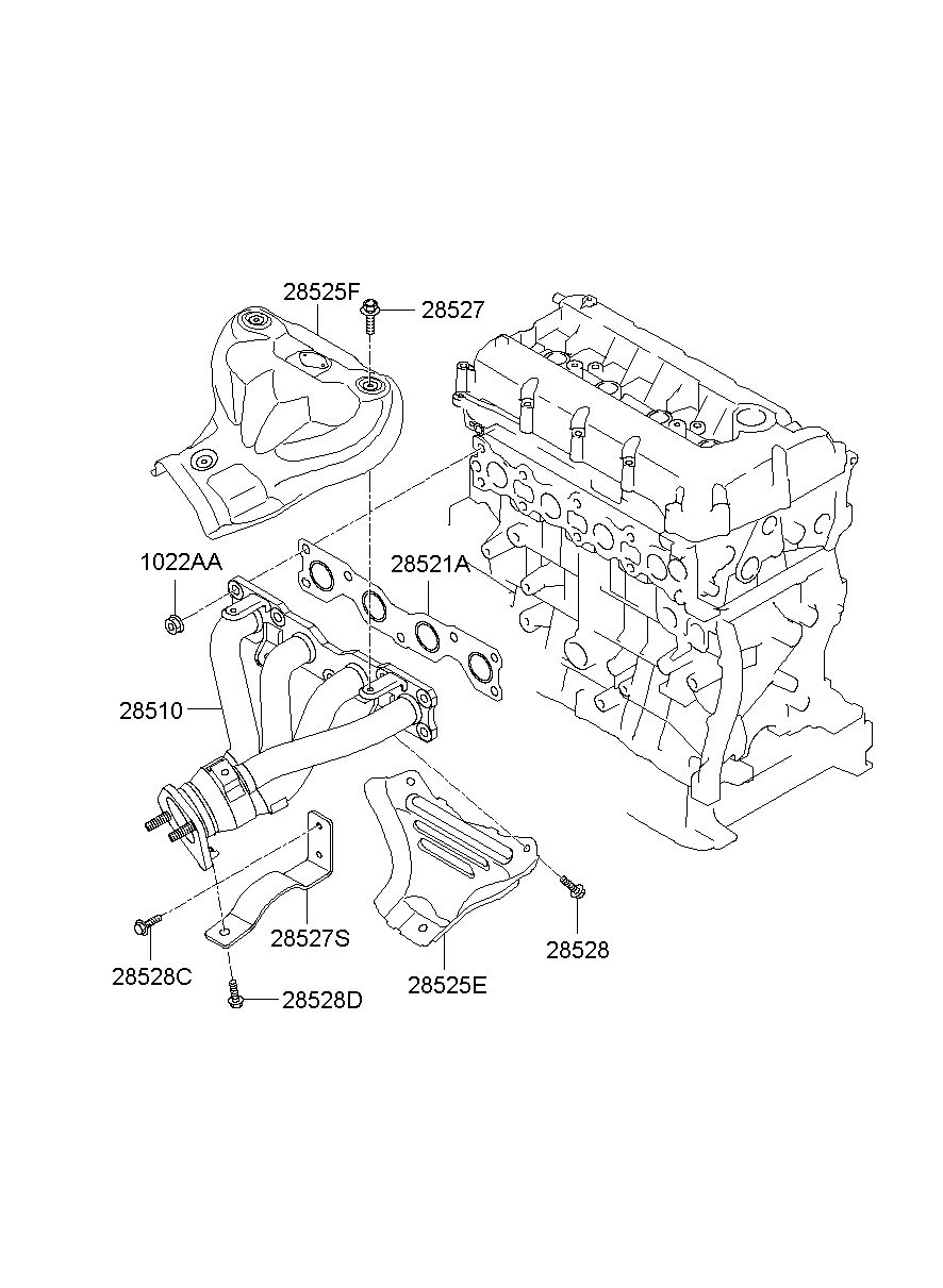 HYUNDAI (HS), GRANDEUR TG 06, GASKET-EXHAUST MANIFOLD, 2852125020