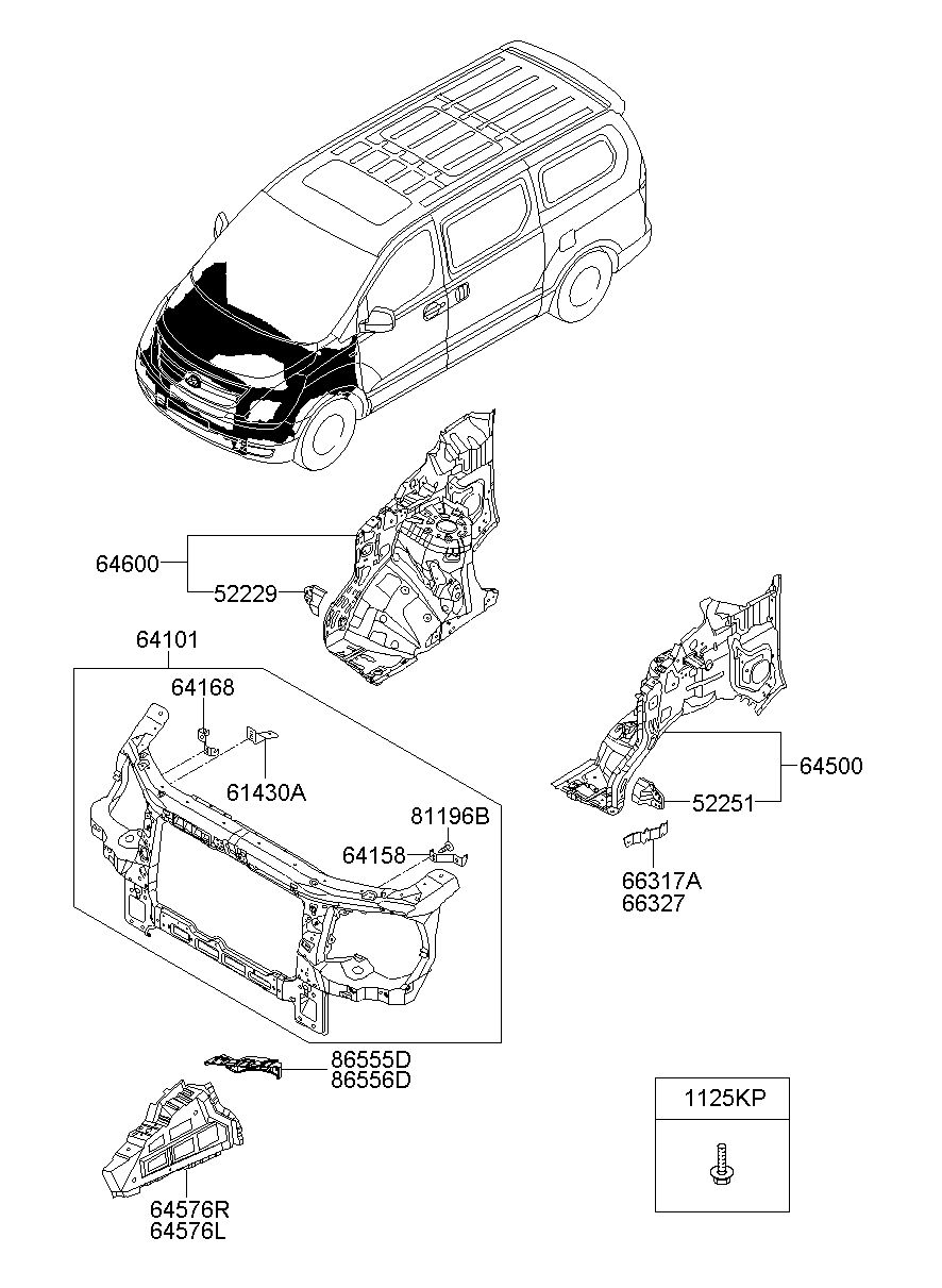 HYUNDAI (HS), GRAND STAREX 07, PANEL-F/APRON UPPER OTR RR,RH 