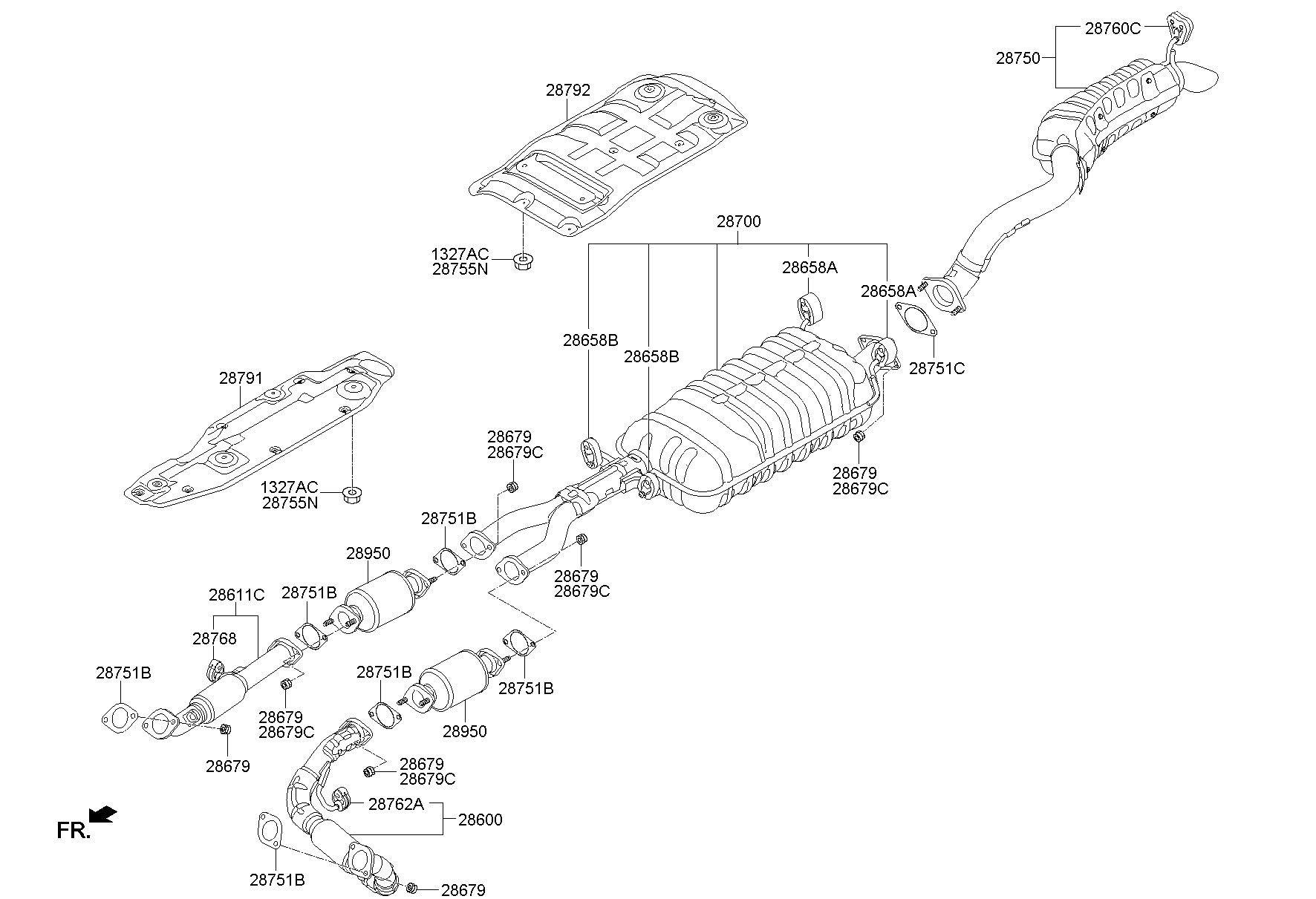 KIA (KS), MOHAVE (BORREGO) 07, CONVERTER ASSY-CATALYTIC