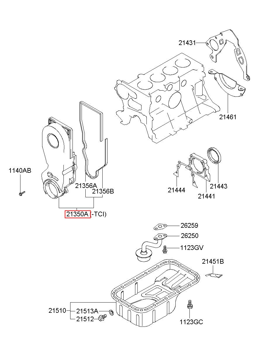 HYUNDAI (HS), ATOZ 98, COVER ASSY-TIMING BELT, 2135002710 (21350