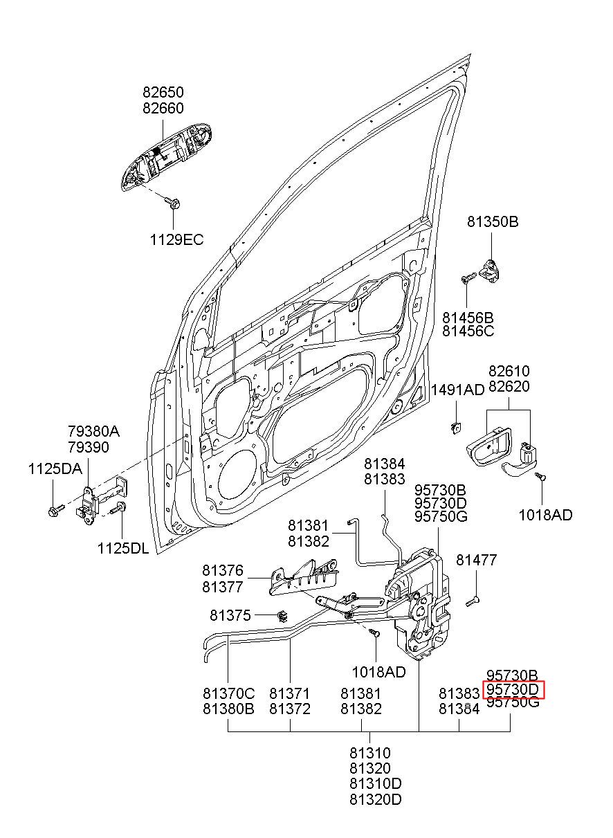 HYUNDAI (HS), CLICK (GETZ) 06, ACTUATOR ASSY-FR DR LOCKING LH