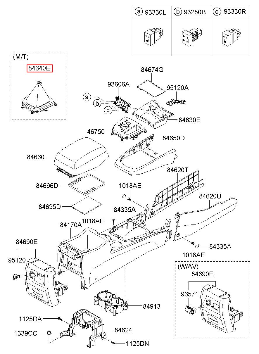 84640-2S100-MBS Genuine Hyundai Boot Assembly-Shift Lever