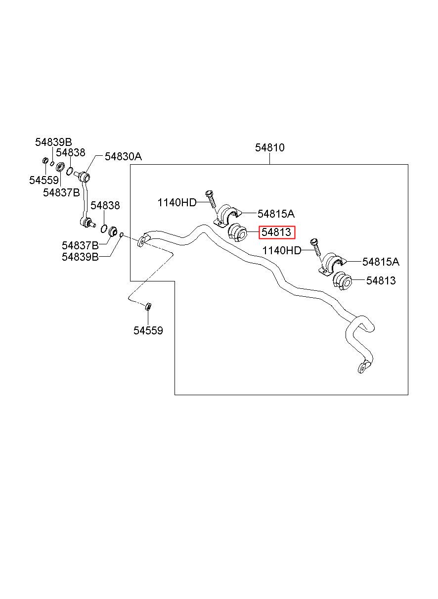HYUNDAI (HS), SONATA (NF) 04, BUSH-STABILIZER BAR, 548133K000
