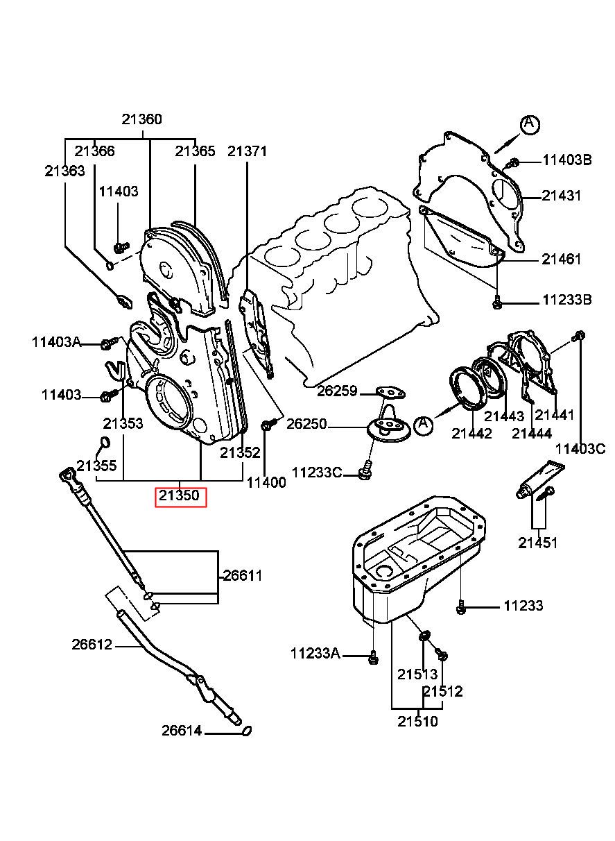 HYUNDAI (HS), SANTAMO, COVER ASSY-TIMING BELT LWR, 2135033131