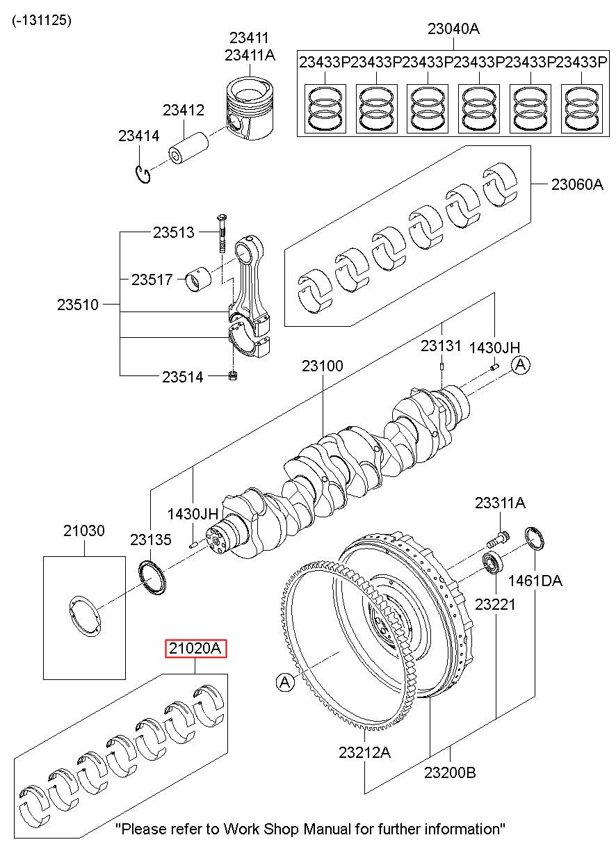 HYUNDAI (HT), UNIVERSE SPACE 09, BEARING SET-CRANKSHAFT