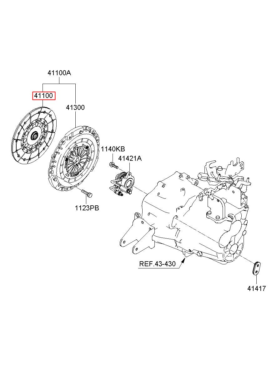 HYUNDAI (HS), SONATA (NF) 04, DISC ASSY-CLUTCH, 4110024301 (41100 