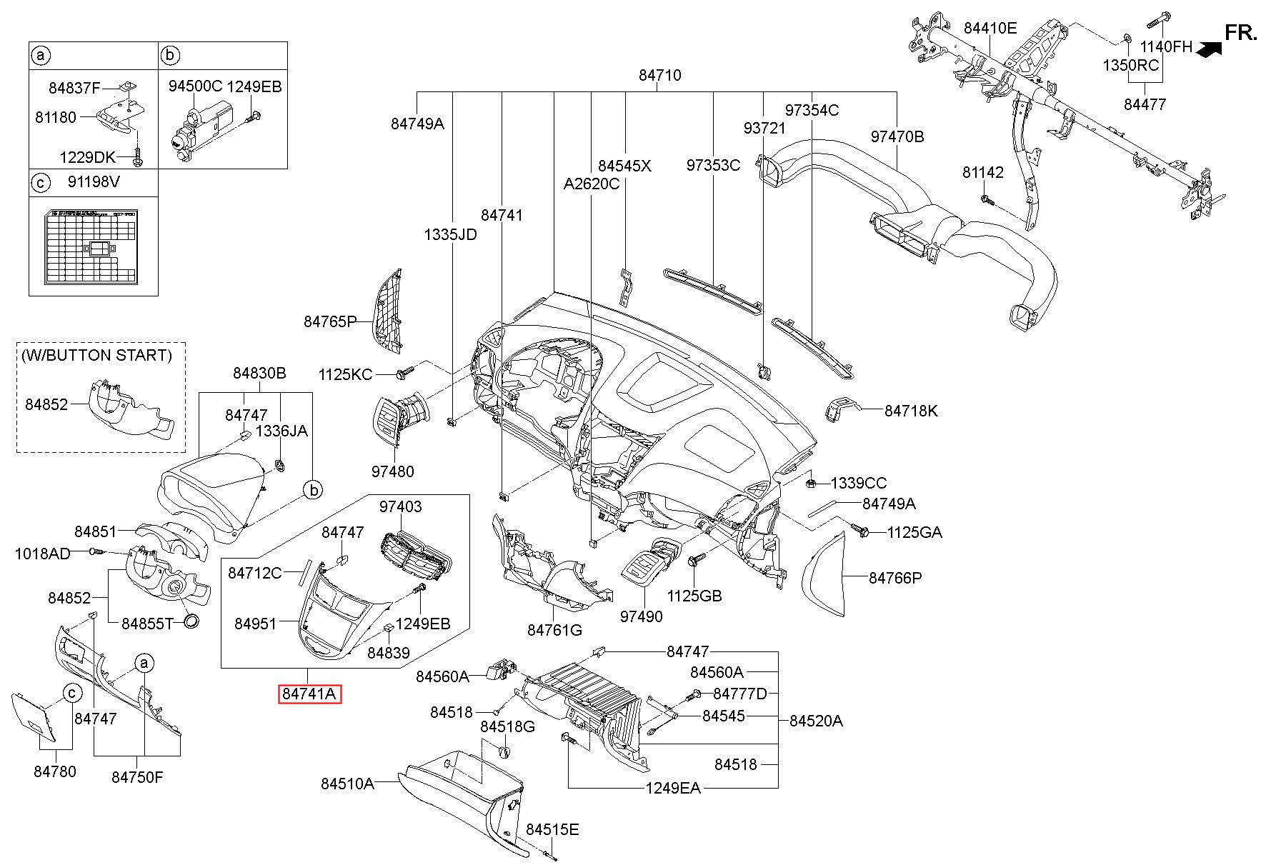 HYUNDAI (HS), NEW ACCENT, PNL-CTR FACIA, 847401R000 (84740-1R000)