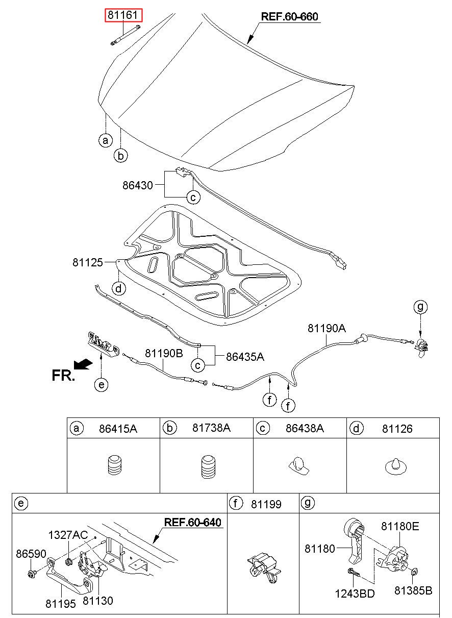 KIA (KS), K5 (OPTIMA) 11, LIFTER-HOOD LH, 811612T000 (81161-2T000)